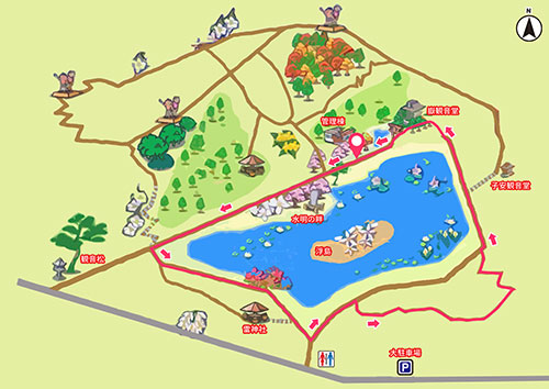 観音沼森林公園コースマップ